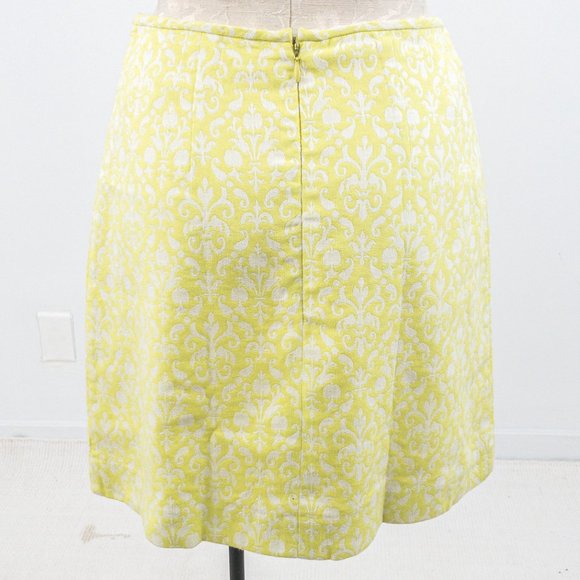 VTG 6 90s Jacquard Damask Print Mini Skirt Neon - Picture 5 of 14